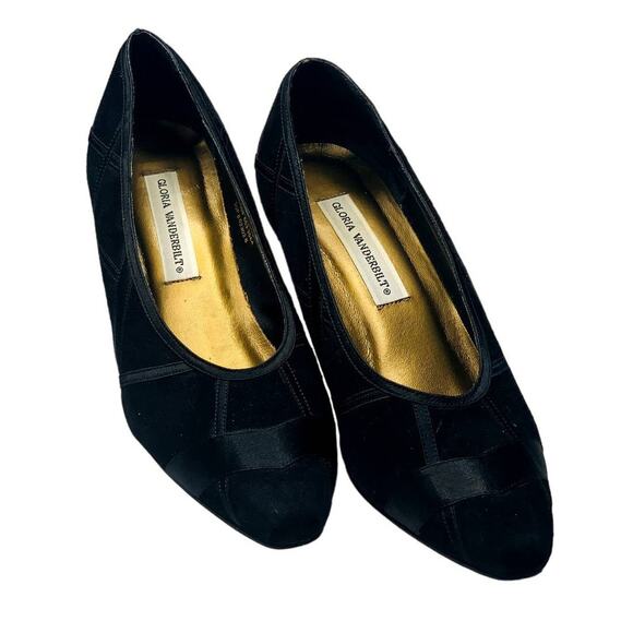 Gloria Vanderbilt Black Heeled Shoes, Style Timeless, Size 10M - Picture 1 of 8